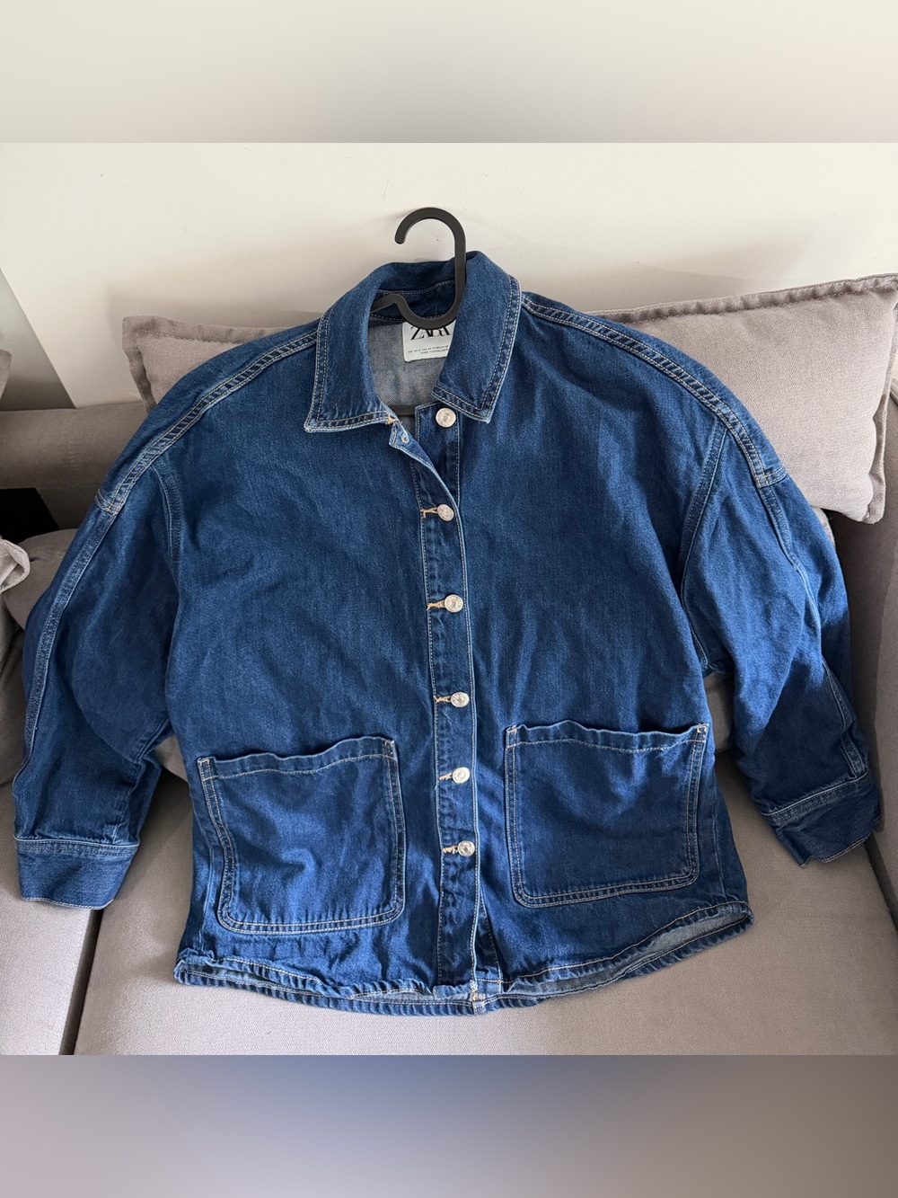 Zara TRF Oversized Denim Overshirt jacket
